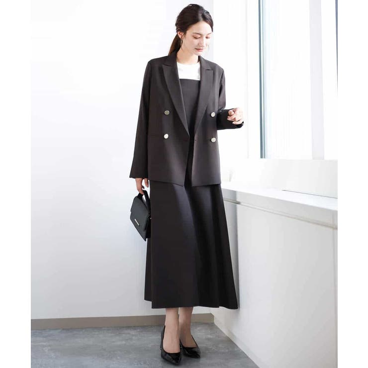 リネンライク ダブルブレストジャケット/洗える | MK MICHEL KLEIN | 詳細画像4 