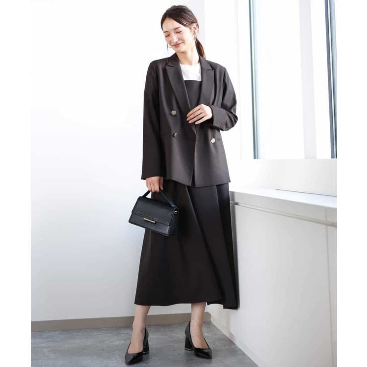 リネンライク ダブルブレストジャケット/洗える | MK MICHEL KLEIN | 詳細画像5 