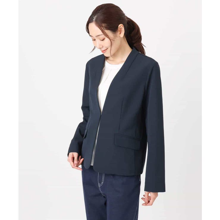 ダブルクロス カラーレスジャケット/セットアップ対応/洗える | MK MICHEL KLEIN | 詳細画像10 