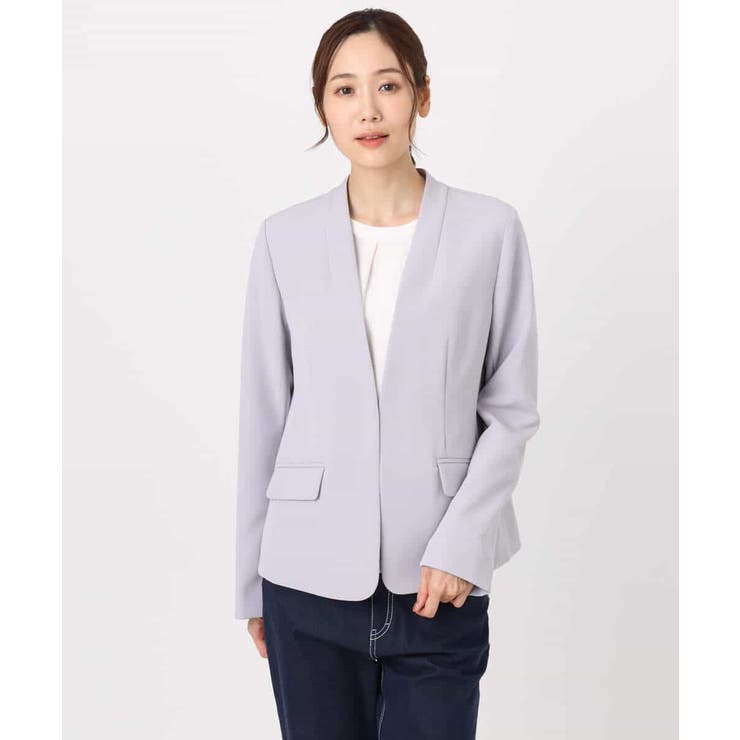 ダブルクロス カラーレスジャケット/セットアップ対応/洗える | MK MICHEL KLEIN | 詳細画像20 