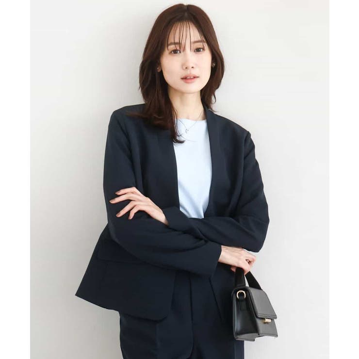 ダブルクロス カラーレスジャケット/セットアップ対応/洗える | MK MICHEL KLEIN | 詳細画像6 