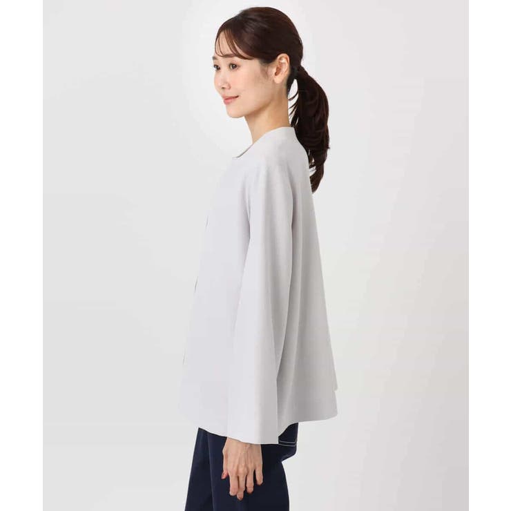 ダブルクロス テントラインノーカラージャケット セットアップ対応 | MK MICHEL KLEIN | 詳細画像11 