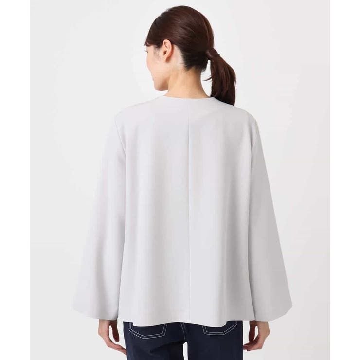 ダブルクロス テントラインノーカラージャケット セットアップ対応 | MK MICHEL KLEIN | 詳細画像12 