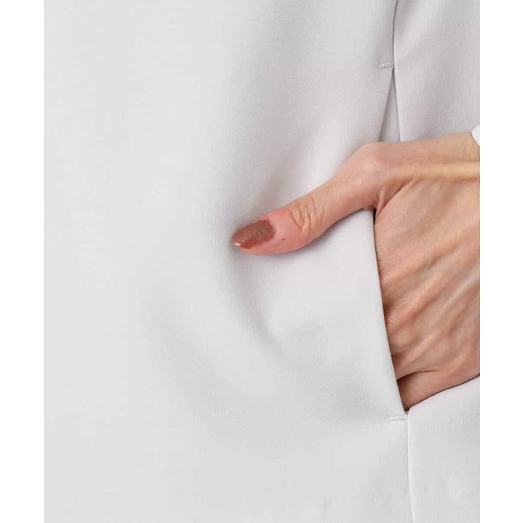 ダブルクロス テントラインノーカラージャケット セットアップ対応 | MK MICHEL KLEIN | 詳細画像15 