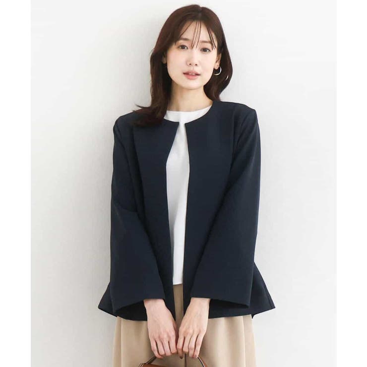 ダブルクロス テントラインノーカラージャケット セットアップ対応 | MK MICHEL KLEIN | 詳細画像2 