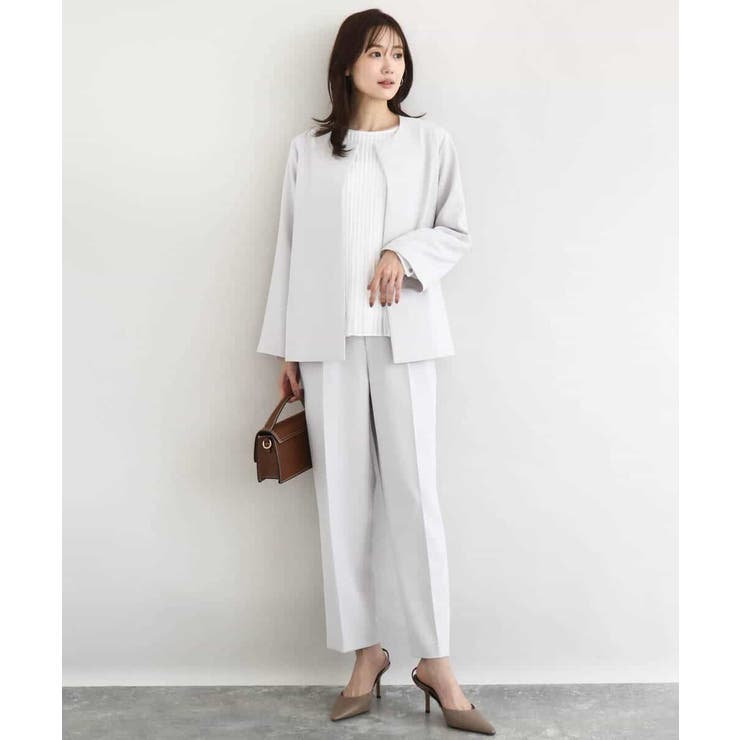 ダブルクロス テントラインノーカラージャケット セットアップ対応 | MK MICHEL KLEIN | 詳細画像7 