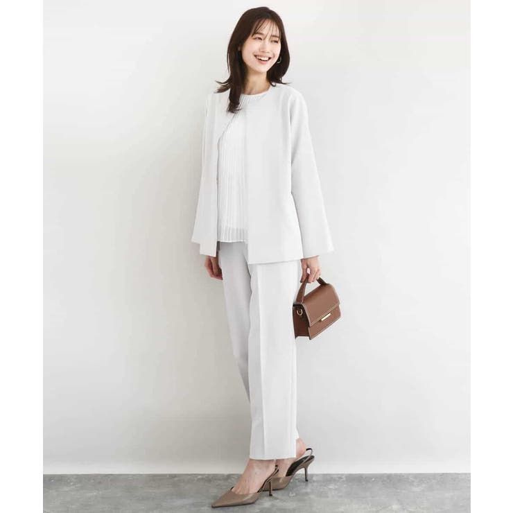 ダブルクロス テントラインノーカラージャケット セットアップ対応 | MK MICHEL KLEIN | 詳細画像8 