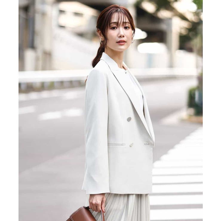 ベージュ | ダブルブレストジャケット/洗える | MK MICHEL KLEIN