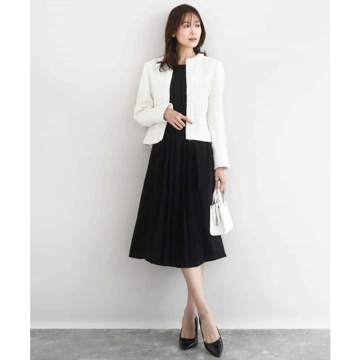 ノーカラーファンシーツイードジャケット/セットアップ対応/洗える | MK MICHEL KLEIN | 詳細画像34 