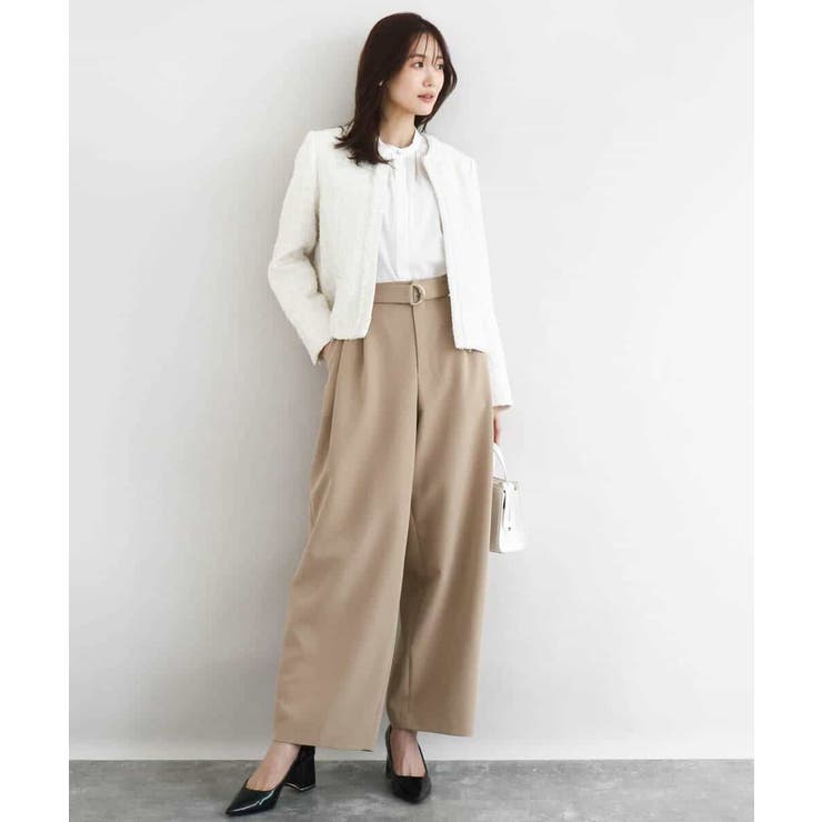 ノーカラーファンシーツイードジャケット/セットアップ対応/洗える | MK MICHEL KLEIN | 詳細画像5 