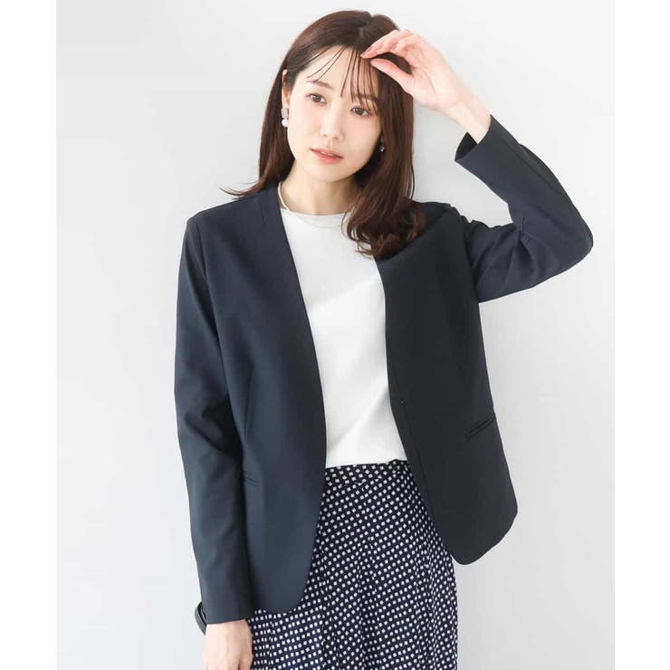 ドライタッチストレッチ カラーレスジャケット/イージーケア/洗える | MK MICHEL KLEIN | 詳細画像2 