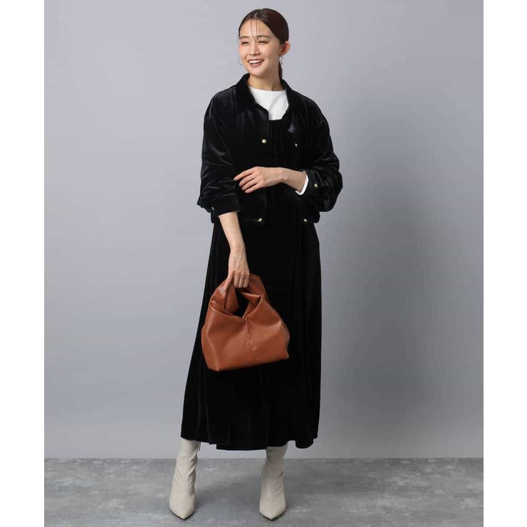 スノーベロア ショルダーストラップワンピース/洗える | MK MICHEL KLEIN | 詳細画像11 