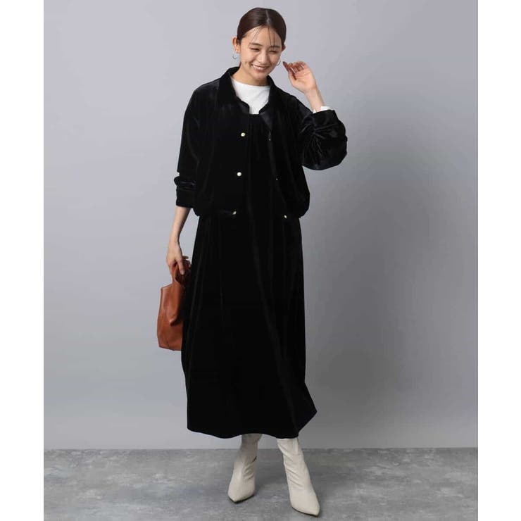 スノーベロア ショルダーストラップワンピース/洗える | MK MICHEL KLEIN | 詳細画像12 