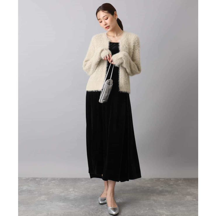 スノーベロア ショルダーストラップワンピース/洗える | MK MICHEL KLEIN | 詳細画像16 