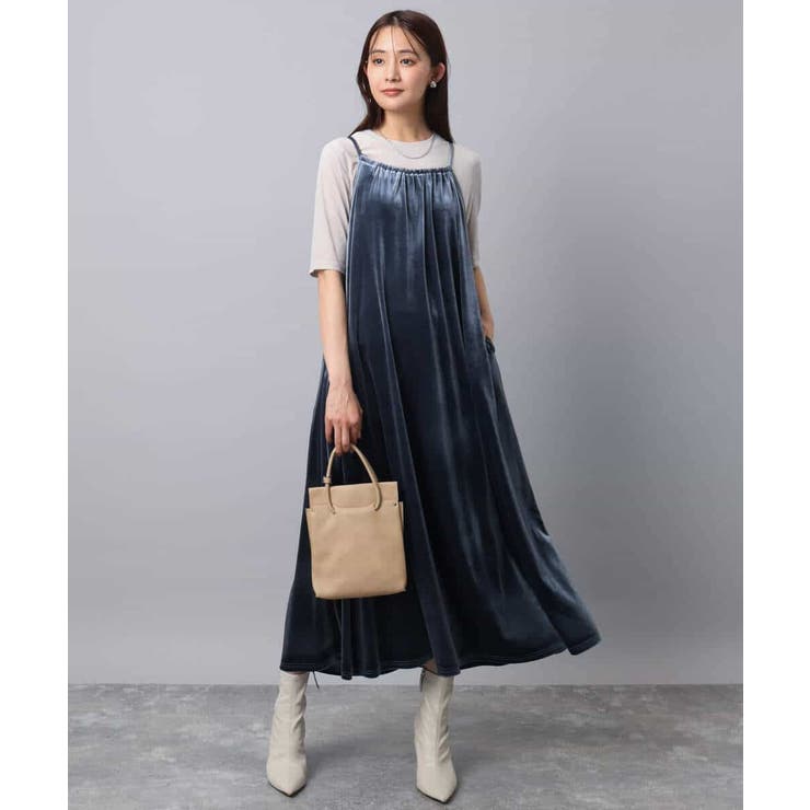 スノーベロア ショルダーストラップワンピース/洗える | MK MICHEL KLEIN | 詳細画像22 