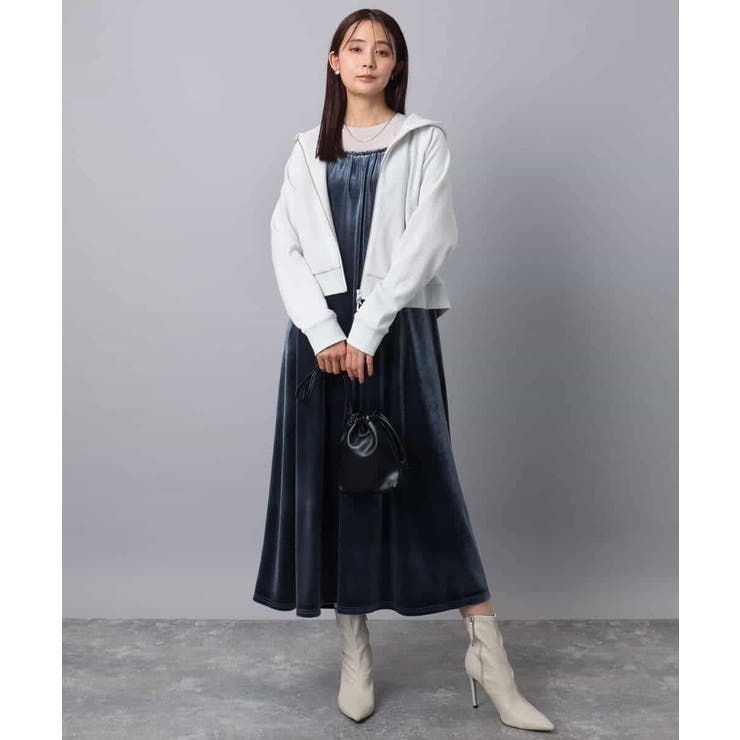 スノーベロア ショルダーストラップワンピース/洗える | MK MICHEL KLEIN | 詳細画像23 