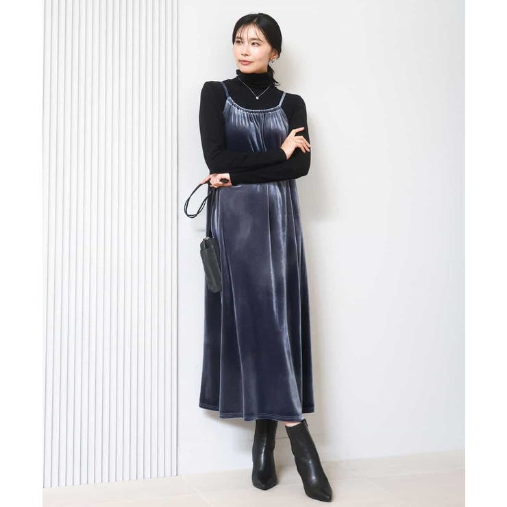 スノーベロア ショルダーストラップワンピース/洗える | MK MICHEL KLEIN | 詳細画像28 