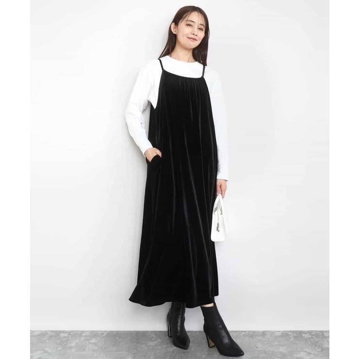 スノーベロア ショルダーストラップワンピース/洗える | MK MICHEL KLEIN | 詳細画像3 