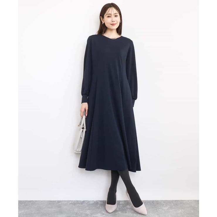 ツイルジャージーワンピース/洗える | MK MICHEL KLEIN | 詳細画像3 