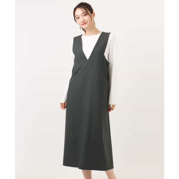 ウールライクVネックジャンパースカート/洗える | MK MICHEL KLEIN | 詳細画像17 