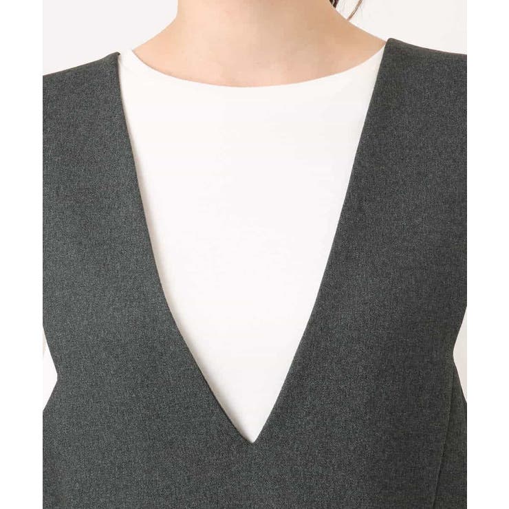 ウールライクVネックジャンパースカート/洗える | MK MICHEL KLEIN | 詳細画像20 