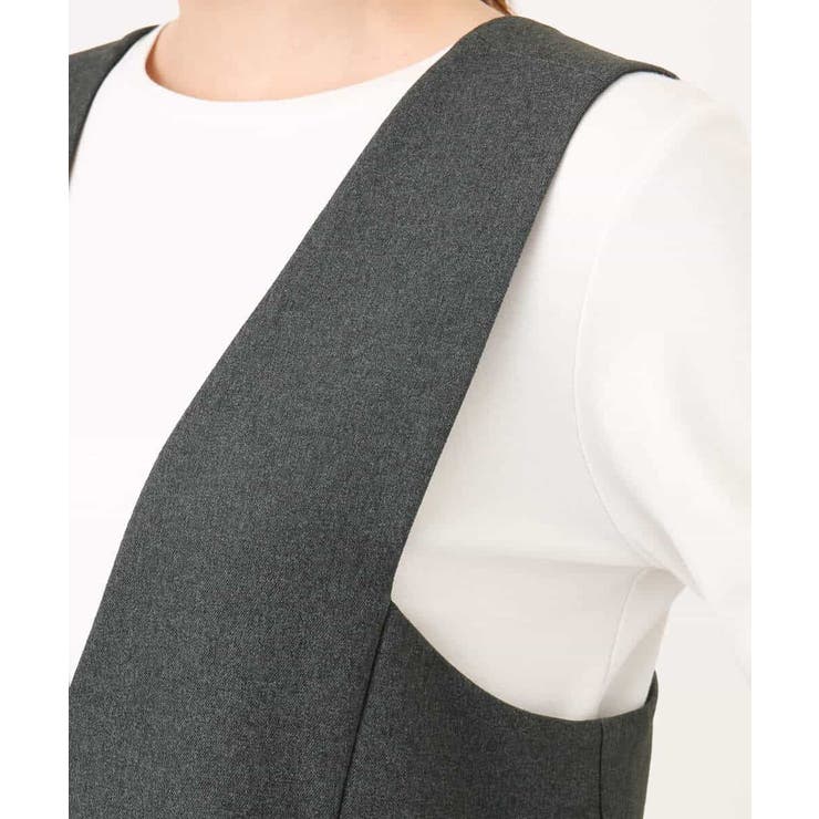 ウールライクVネックジャンパースカート/洗える | MK MICHEL KLEIN | 詳細画像21 