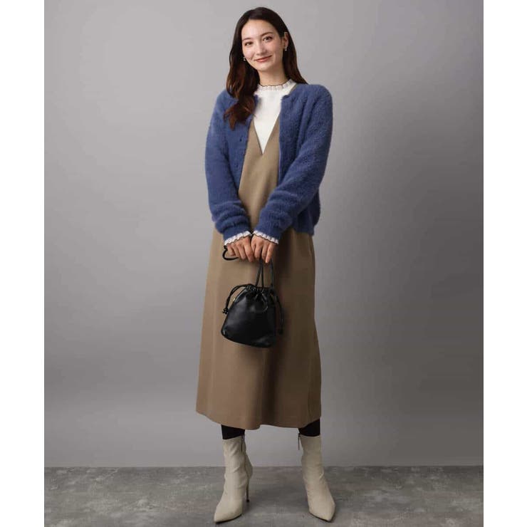 ウールライクVネックジャンパースカート/洗える | MK MICHEL KLEIN | 詳細画像6 