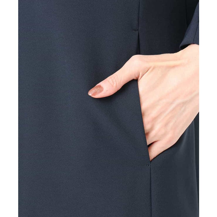 レース衿付きサックワンピース/防シワ/洗える | MK MICHEL KLEIN | 詳細画像21 