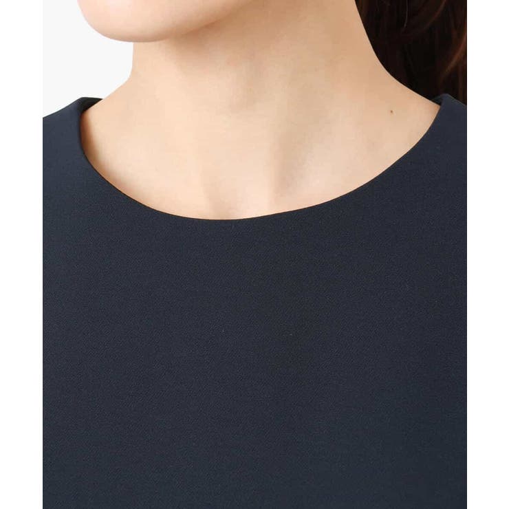 レース衿付きサックワンピース/防シワ/洗える | MK MICHEL KLEIN | 詳細画像25 