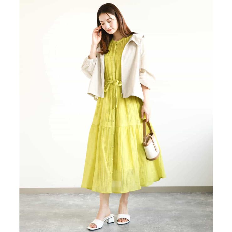 ソフト楊柳ティアードワンピース/洗える | MK MICHEL KLEIN | 詳細画像49 