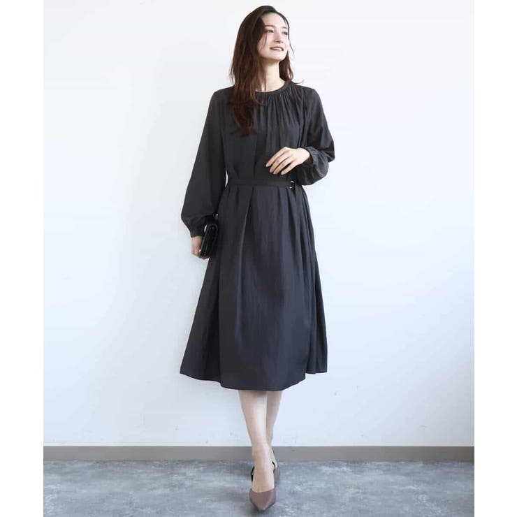 サテンギャザーワンピース/洗える | MK MICHEL KLEIN | 詳細画像13 