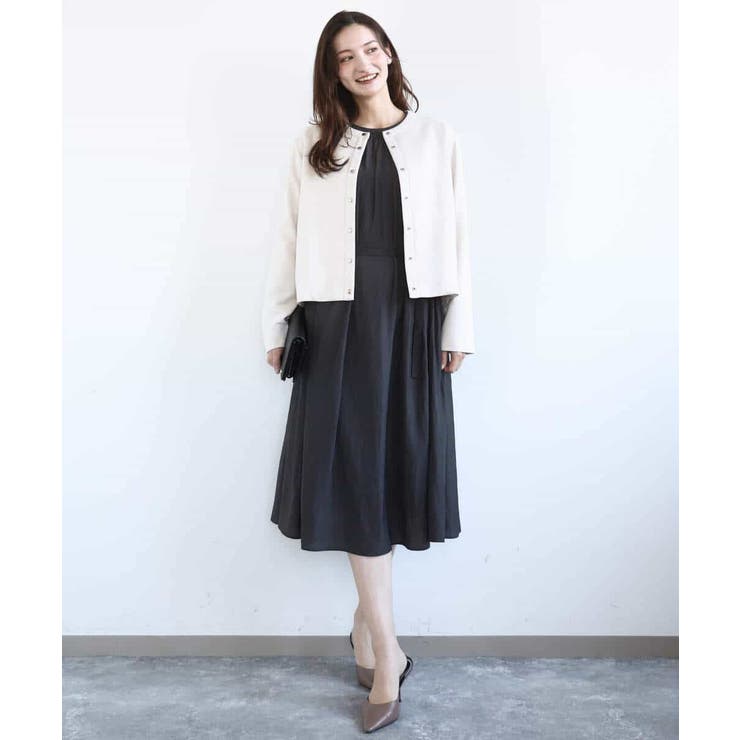 サテンギャザーワンピース/洗える | MK MICHEL KLEIN | 詳細画像14 