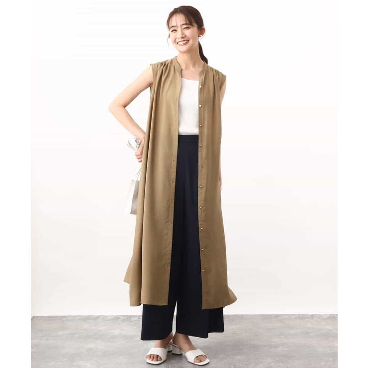 スキッパーカラー2wayワンピース/洗える[品番：ITKW0017600]｜MK  