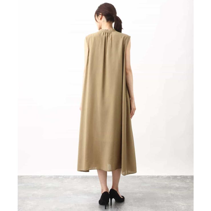 スキッパーカラー2wayワンピース/洗える[品番：ITKW0017600]｜MK  