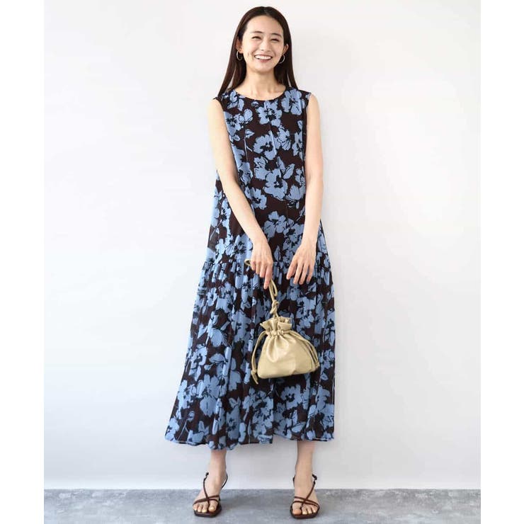 花柄ティアードワンピース/洗える | MK MICHEL KLEIN | 詳細画像2 