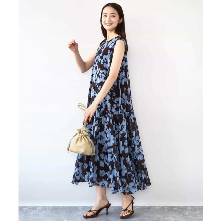 花柄ティアードワンピース/洗える | MK MICHEL KLEIN | 詳細画像3 