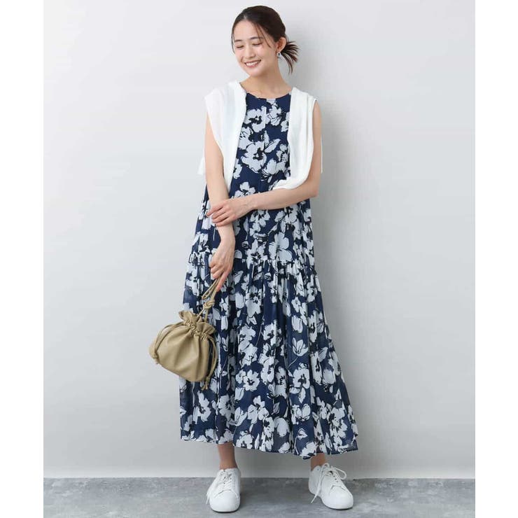 花柄ティアードワンピース/洗える | MK MICHEL KLEIN | 詳細画像6 