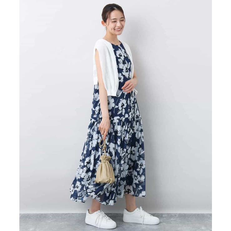 花柄ティアードワンピース/洗える | MK MICHEL KLEIN | 詳細画像8 