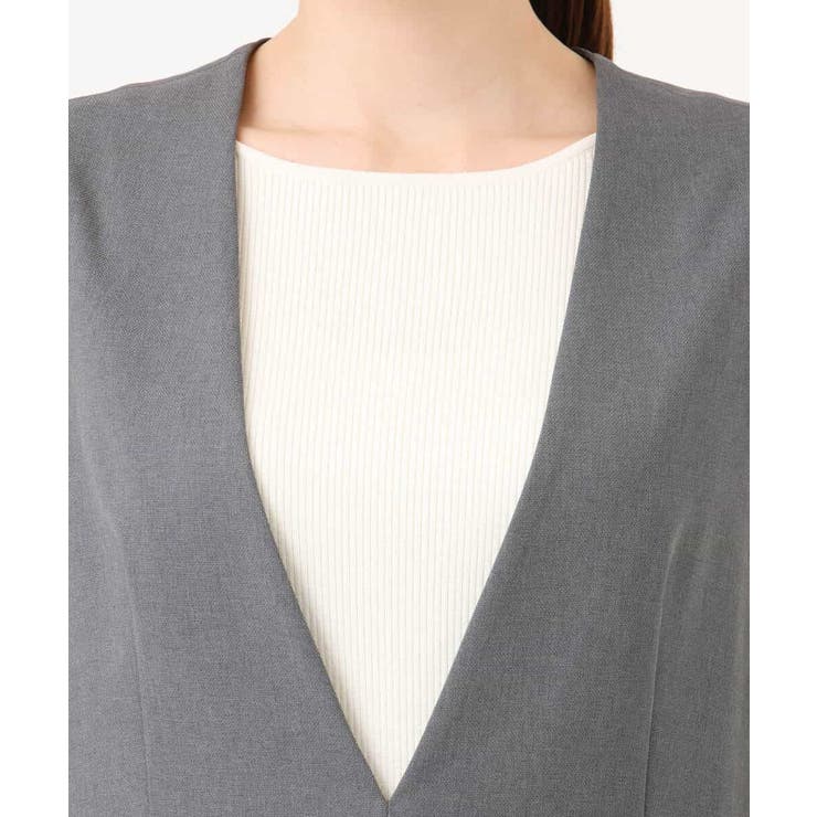 [洗える]Vネックジャンパースカート | MK MICHEL KLEIN | 詳細画像30 