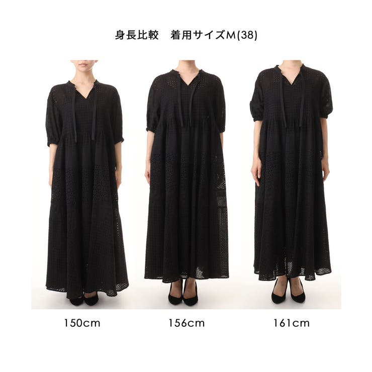 [洗える]パッチワークコットンレースワンピース | MK MICHEL KLEIN | 詳細画像24 