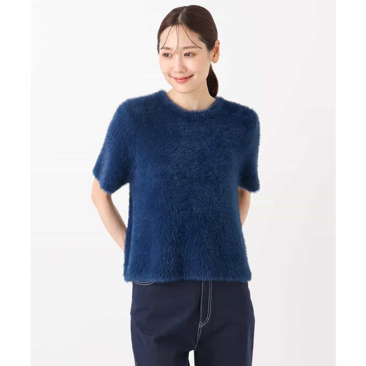 半袖シャギーニット/洗える | MK MICHEL KLEIN | 詳細画像12 