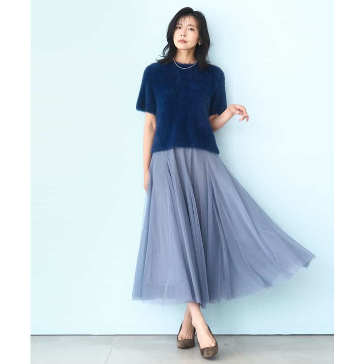 半袖シャギーニット/洗える | MK MICHEL KLEIN | 詳細画像2 