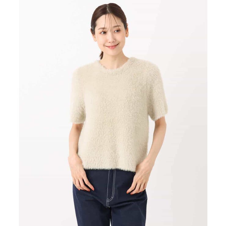 半袖シャギーニット/洗える | MK MICHEL KLEIN | 詳細画像5 