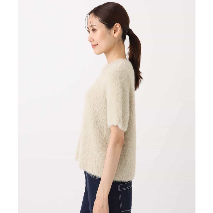 半袖シャギーニット/洗える | MK MICHEL KLEIN | 詳細画像6 