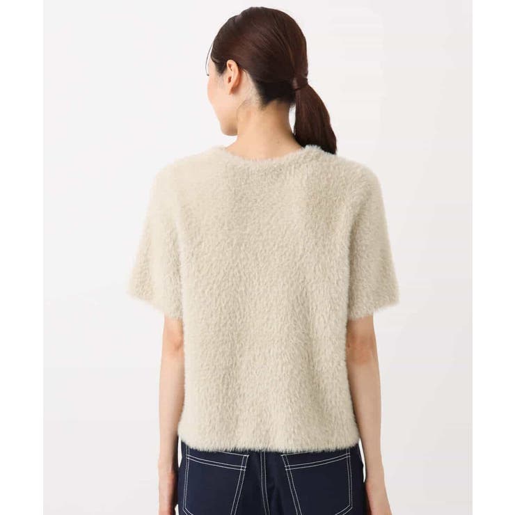 半袖シャギーニット/洗える | MK MICHEL KLEIN | 詳細画像7 