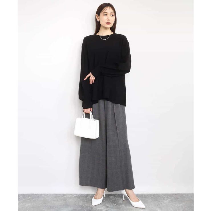 フレアーシルエットチュニックニット/洗える | MK MICHEL KLEIN | 詳細画像14 