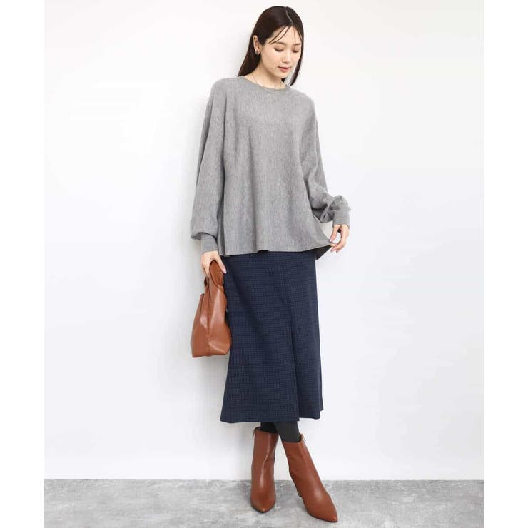 フレアーシルエットチュニックニット/洗える | MK MICHEL KLEIN | 詳細画像3 