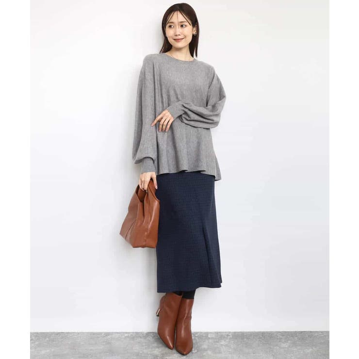 フレアーシルエットチュニックニット/洗える | MK MICHEL KLEIN | 詳細画像5 