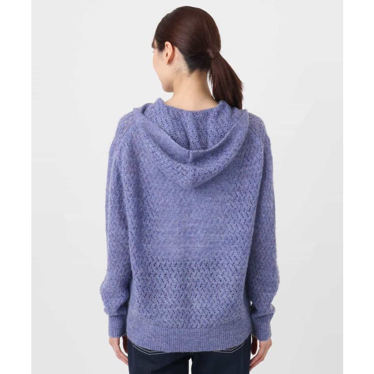 透かし編みニットフーディープルオーバー/洗える | MK MICHEL KLEIN | 詳細画像16 