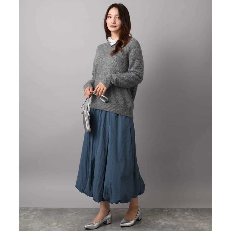 透かし編みニットフーディープルオーバー/洗える | MK MICHEL KLEIN | 詳細画像9 